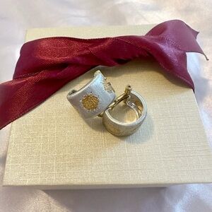 Silver and Gold Hoop Earrings